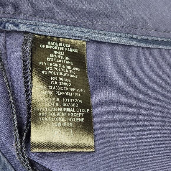 Theory Classic Skinny Ankle Pants Womens 2 Navy Blue Mid Rise Nylon Stretch Luxe - Picture 7 of 11